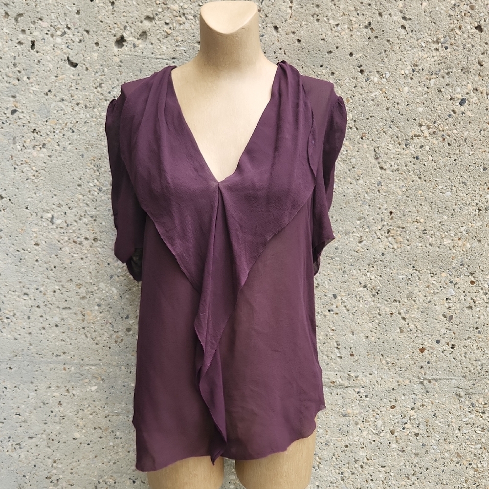 Babaton Silk Purple Blouse